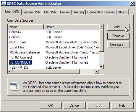 microsoft odbc for oracle 11g