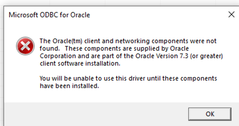 microsoft odbc for oracle 11g